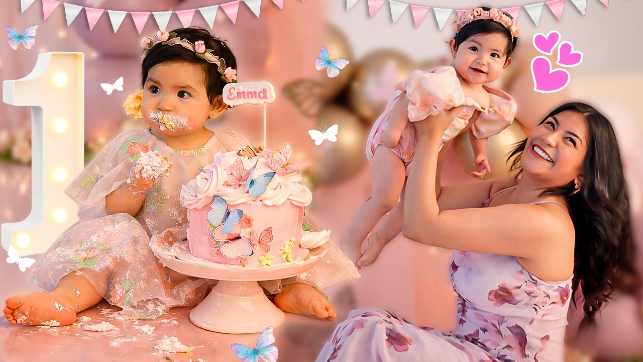 EMMA CUMPLIÓ UN AÑO!🥹 comió PASTEL POR PRIMERA VEZ! 📸