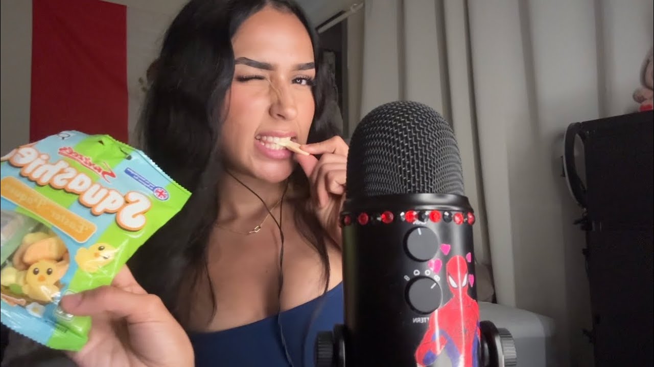 ASMR Eating Squashies (Mouth Sounds, Chewing Sounds) 