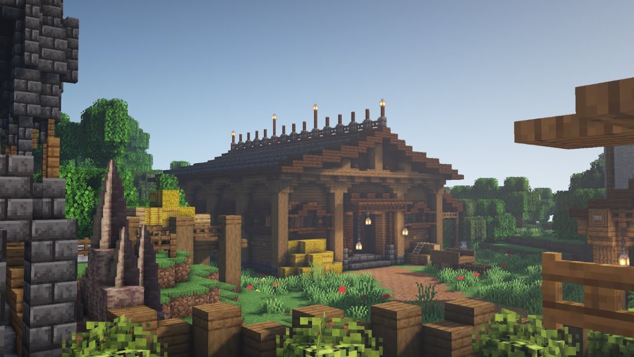 Fantasy Barn - Minecraft Build Process