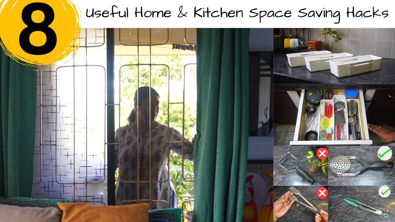 8 Useful Home & Kitchen Space Saving Hacks | Must Have Home Improvement & Utility tools