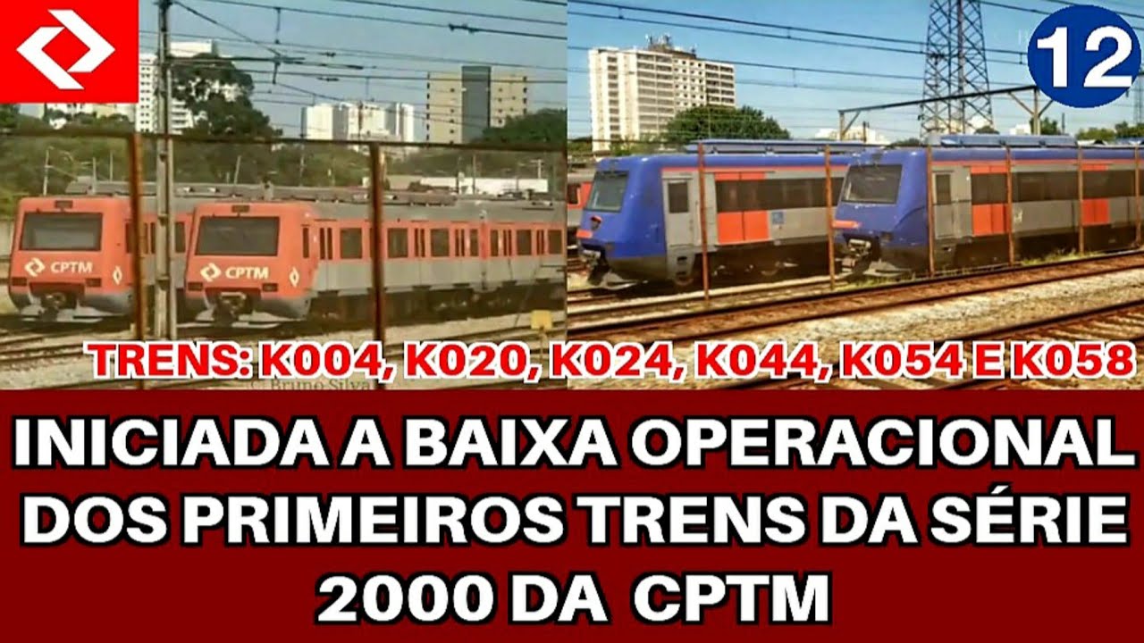CPTM INICIA A APOSENTADORIA DOS PRIMEIROS TRENS DA SÉRIE 2000 DA LINHA 12-SAFIRA