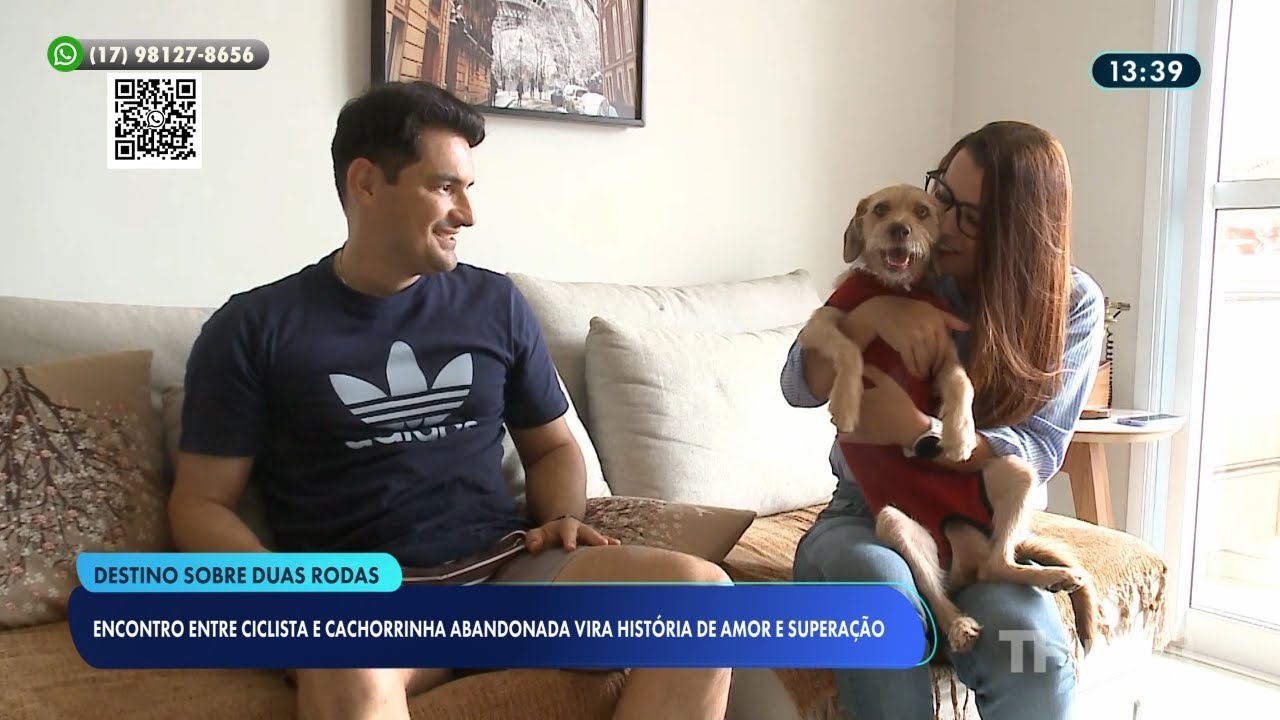Cachorrinha de rua segue ciclista e vivem linda história de amor