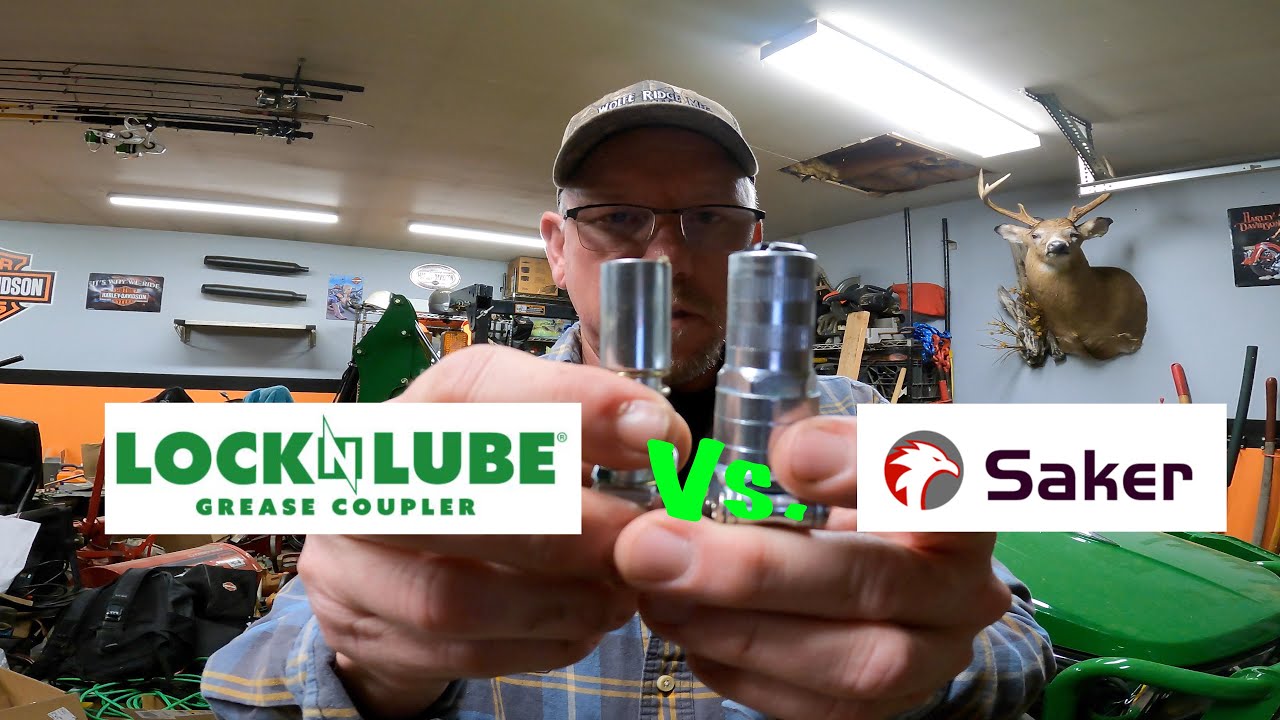 #104 Saker locking grease gun coupler vs. Lock-n-Lube #grease #johndeere #saker