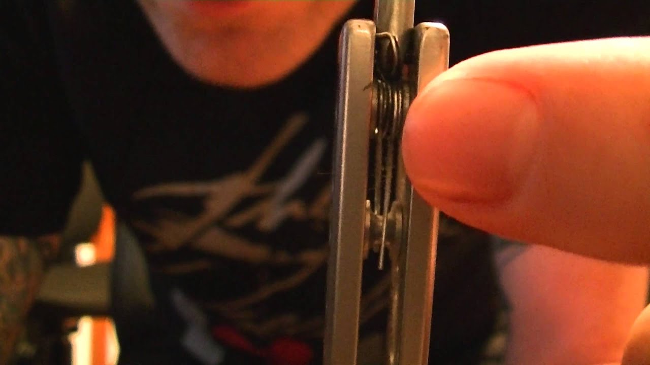 Bradley Kimura butterfly knife spring latch mod