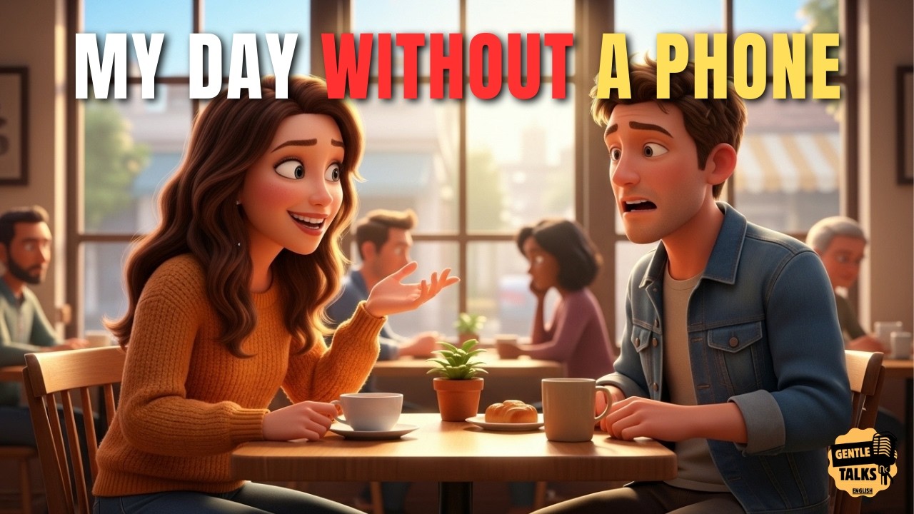 One Day Without My Phone! | Easy English Conversation for Beginners
