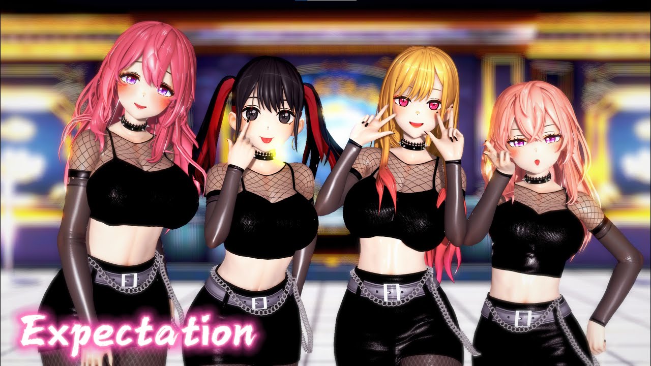 【KKVMD / MMD】喜多川海夢x菅谷乃羽x乾紗壽叶x乾心壽   Expectation【その着せ替え人形は恋をする】4k 表版