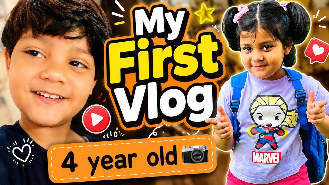 My First Vlog 😍 | 4 Year Old | Cutest First Vlog Ever #firstvlog #kidsrhymes #kidsongs #viral 