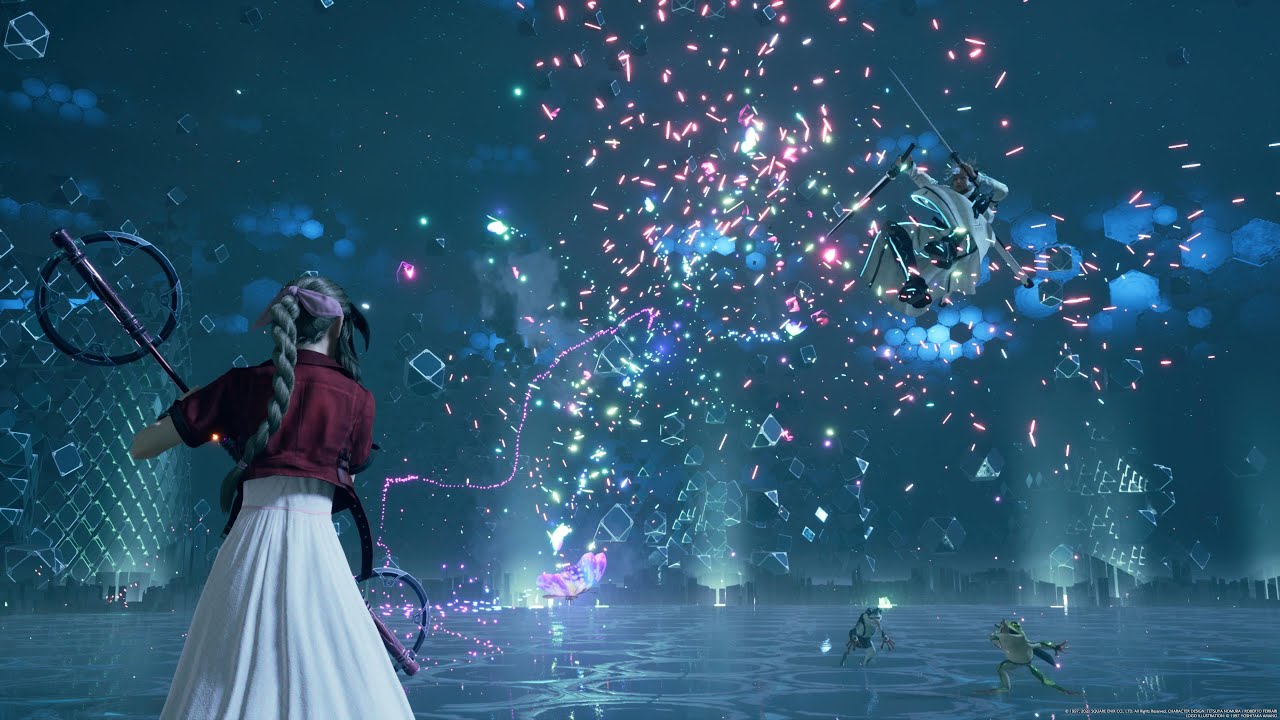 FF7 REMAKE Aerith vs Weiss (Mythril Rod)