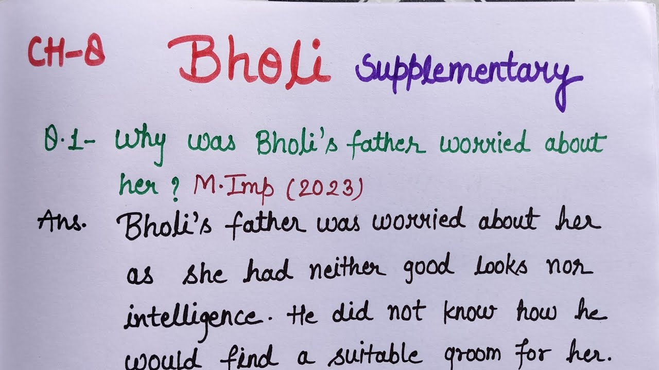 Bholi class 10 most important question answers #class10 #upboard