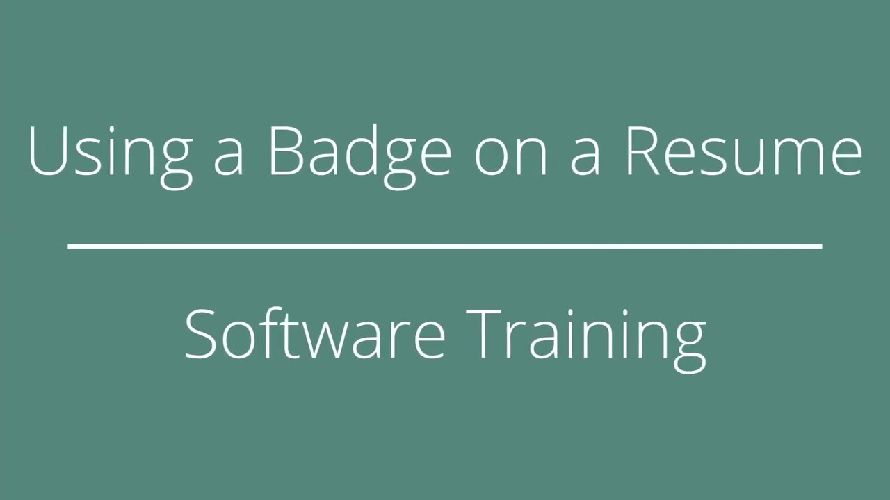 How to Use an Open Badge on a Resume