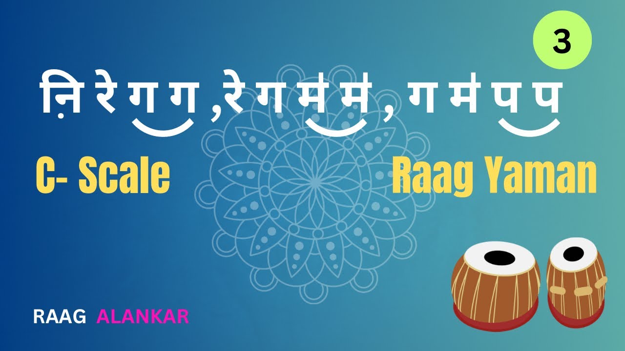 Raag Yaman - Raag yaman alankar Lesson 3 | C Scale | Riyaz Alankar | Basic | Yaman @kaushikic