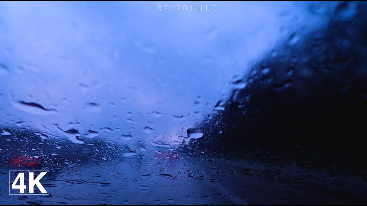 Rainy Drive ASMR 4K — Quiet Raindrops & Wet Road Sounds