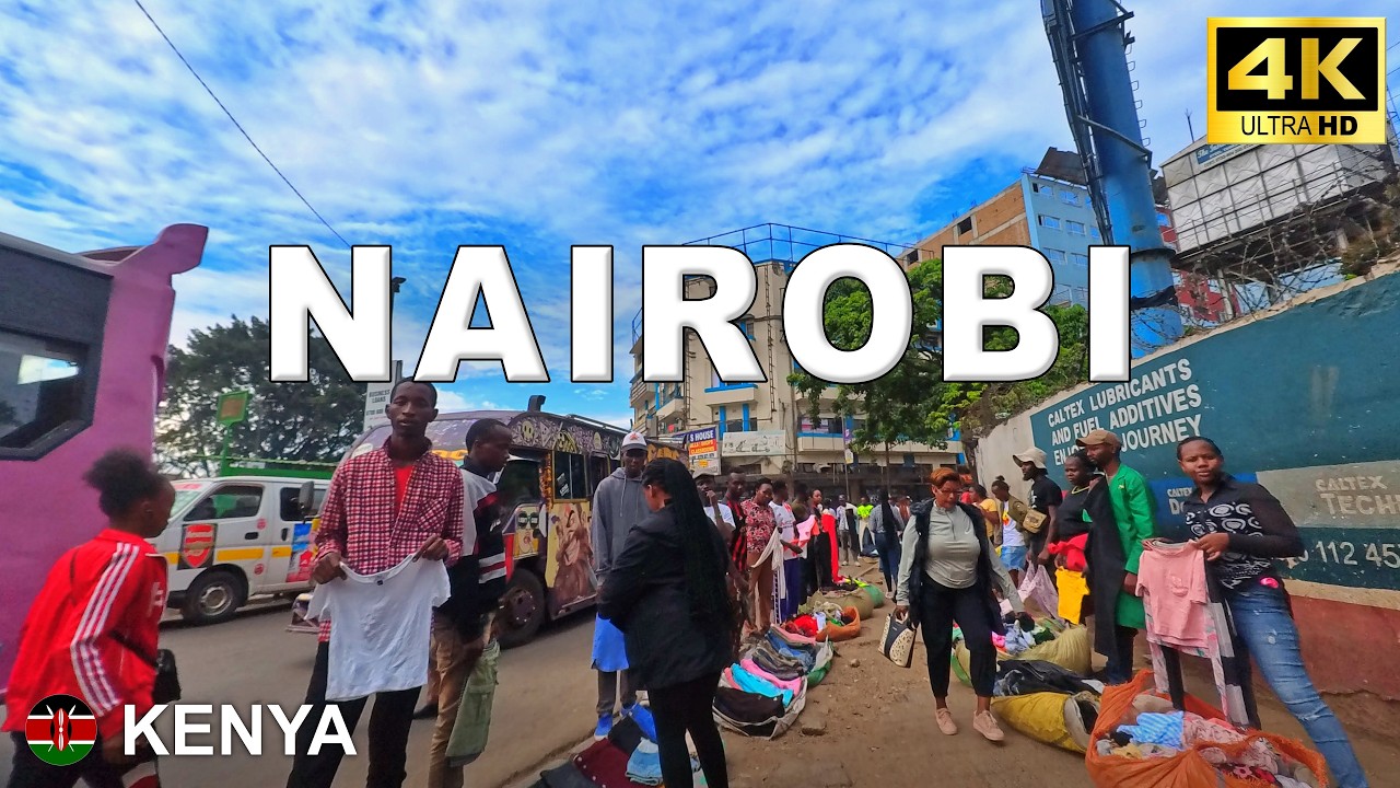 Центр Найроби – Оживлённая дневная прогулка по оживлённым улицам | Кения 🇰🇪 нояб. 2025 [4K]