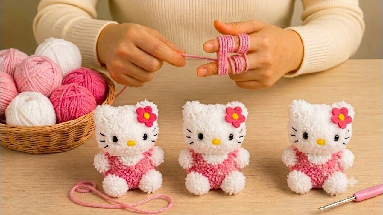 Step-by-Step: How to Make a Yarn Kitty Tutorial