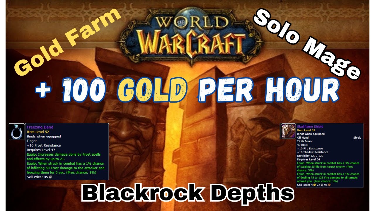 BRD Solo Mage - 90-100 Mobs | 100 Gold Per Hour Farming Guide