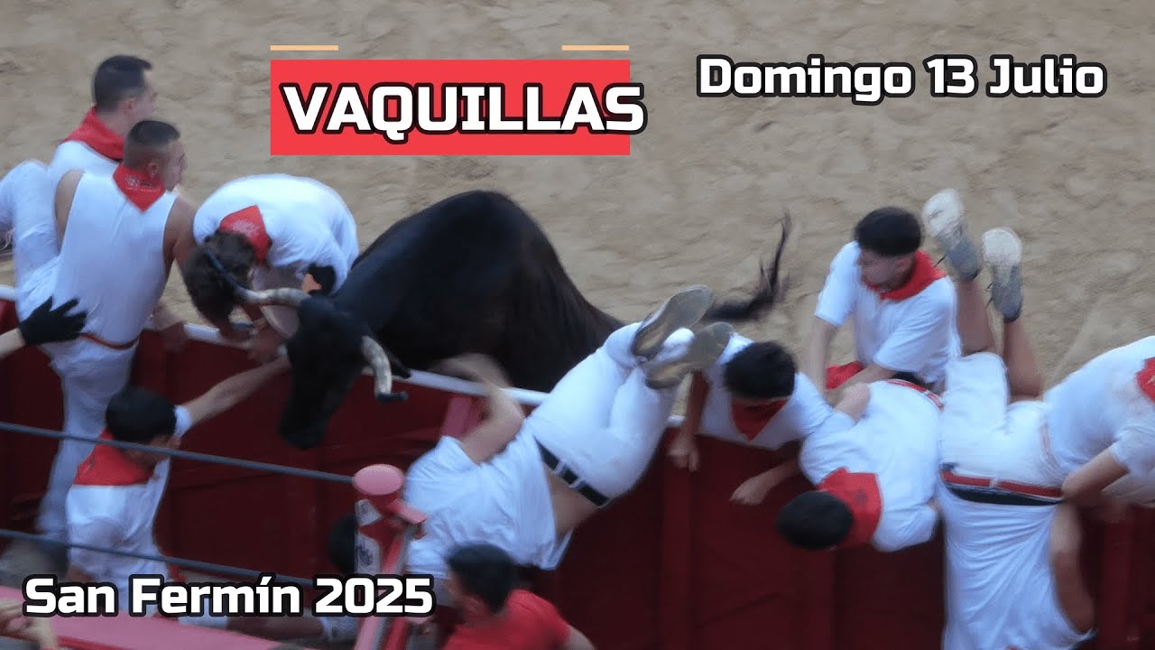 Vaquillas 13 julio #sanfermin2025 #encierrospamplona