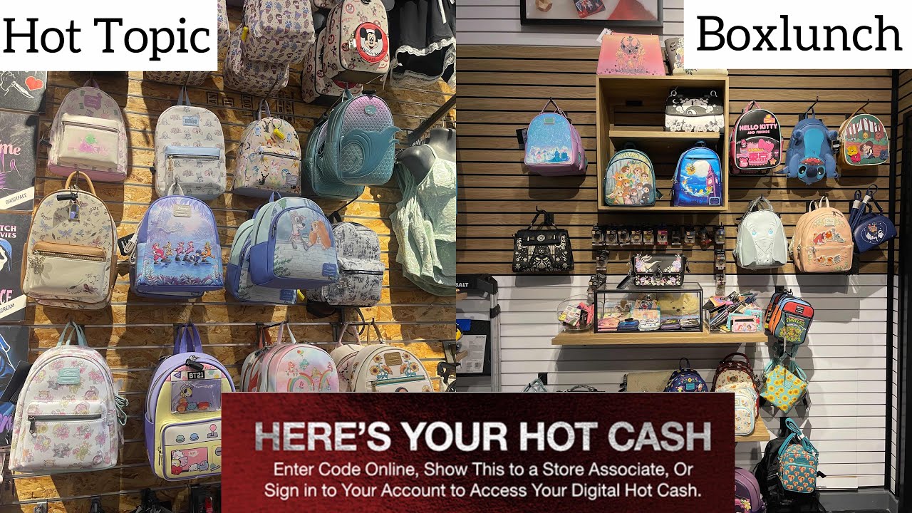 New! Loungefly Mini Backpacks inside Hot Topic & Boxlunch/ Disney Bags/Our Universe/BioWorld