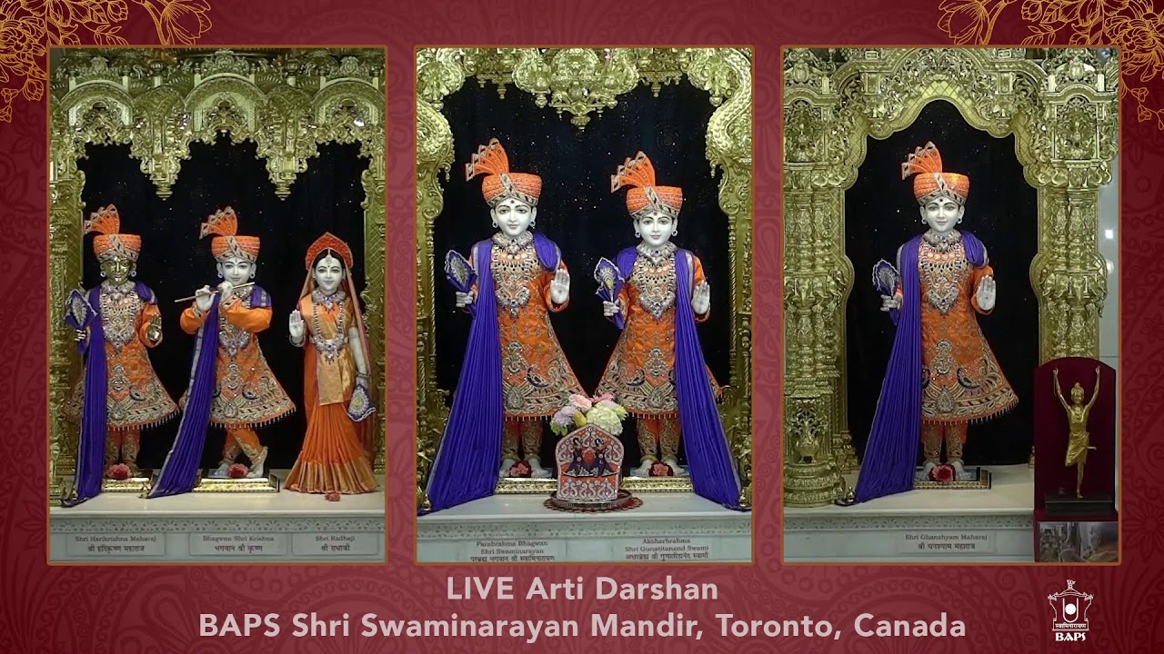 LIVE Sandhya Arti - BAPS Shri Swaminarayan Mandir - Toronto, Canada