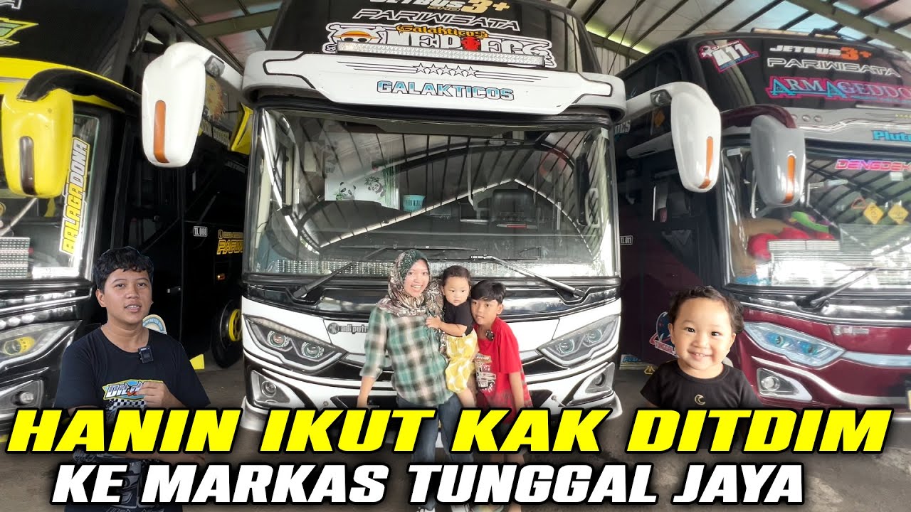 VLOG DITDIM FAMILY MAIN KE GARASI BUS ARTIS TUNGGAL JAYA..