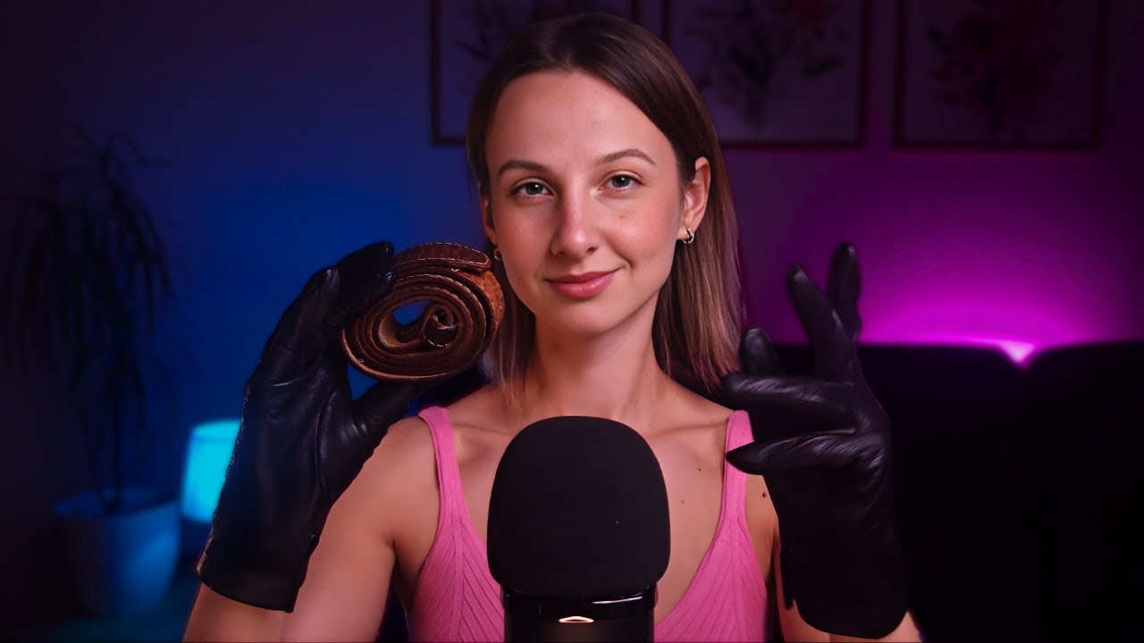 ASMR | Slow To Fast Leather Sounds 🖤