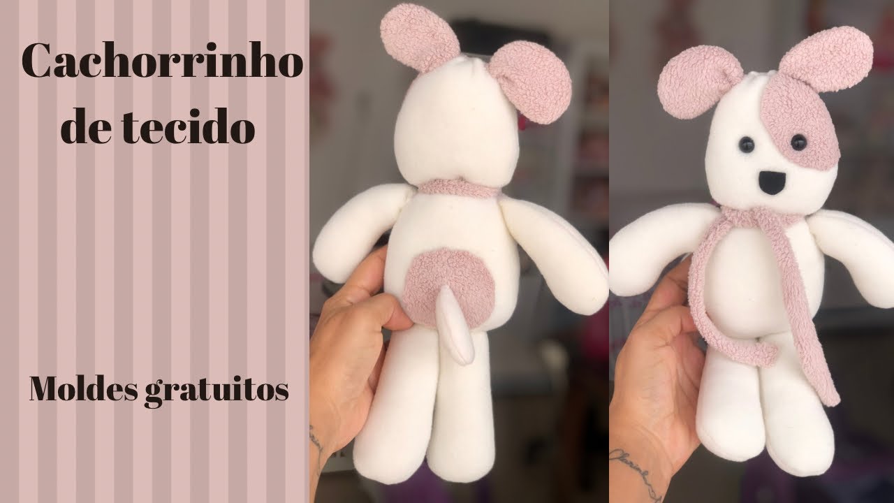 Como fazer cachorrinho de tecido ( mascote para suas bonecas )