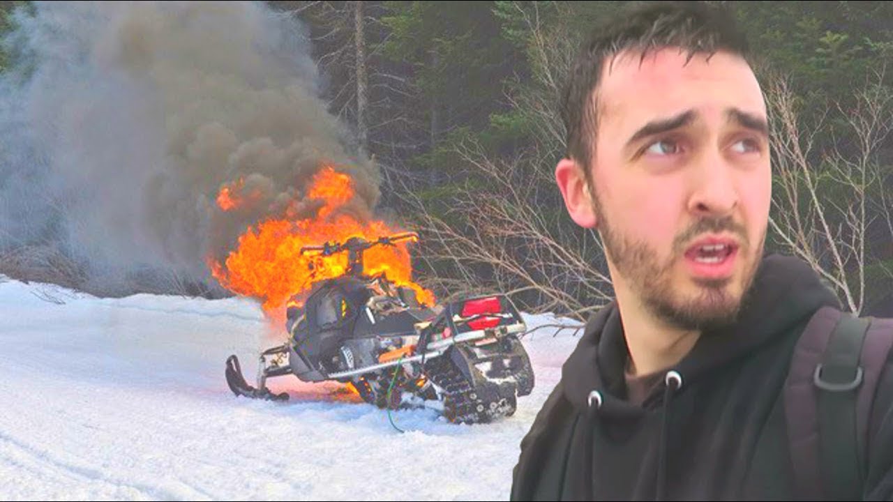 МОЙ СНЕГОХОД ЗАГОРЕЛСЯ!!!! (НЕ КЛИКБЕЙТ!)