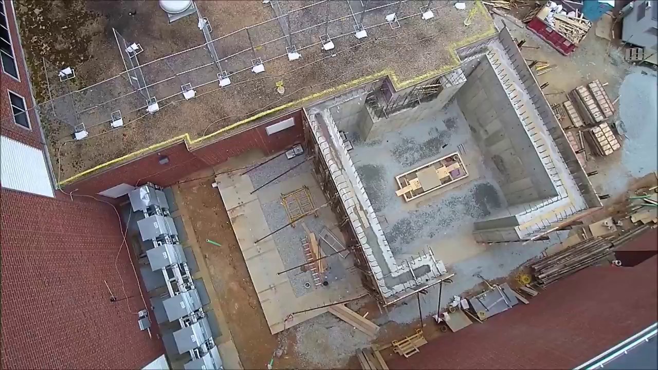 Linear Accelerator walls poured