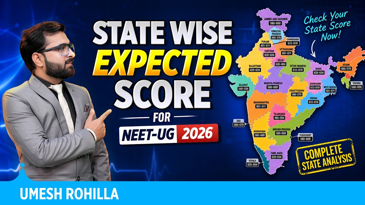 📢 NEET UG 2026 Expected Score State Wise | Complete Cutoff Analysis✅