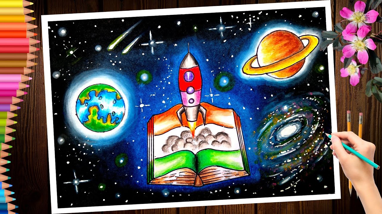 science day drawing/national science day drawing/science day poster making/vigyan Divas drawing