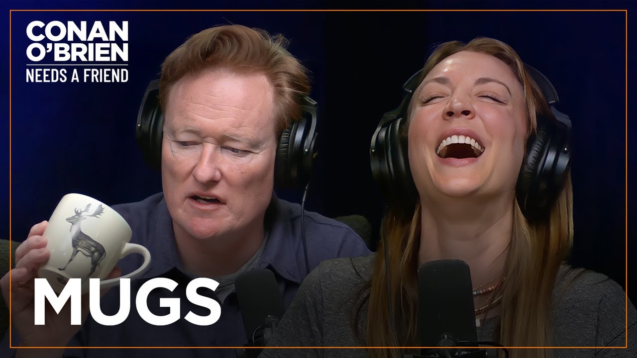 Kaley Cuoco Sent Conan And The Gang Mugs | Conan O'Brien Needs A Friend