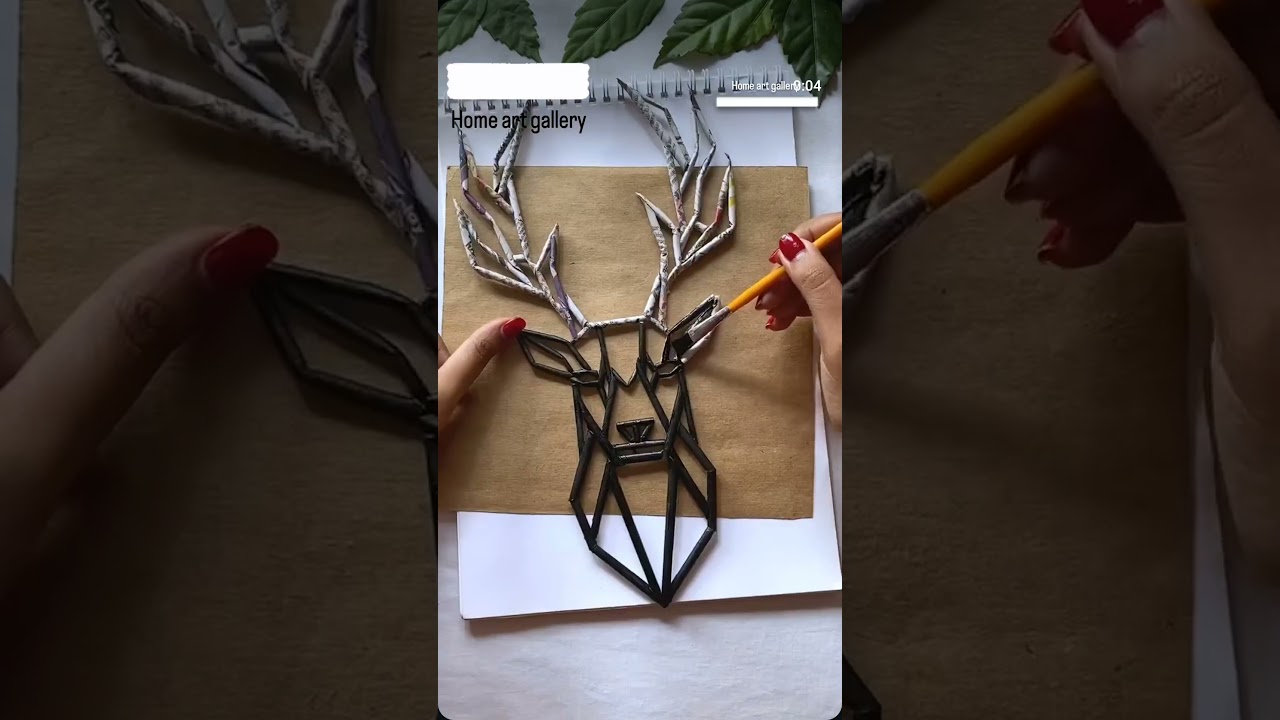 how to make home decor, how to make deer wall peace,make waste out of best newspaper, dear newspaper