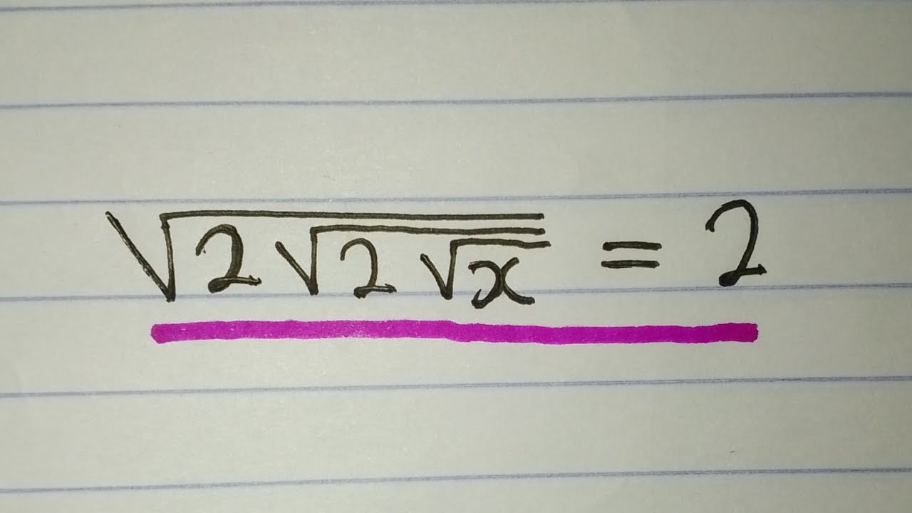 Olympiad Mathematics | surdic equation
