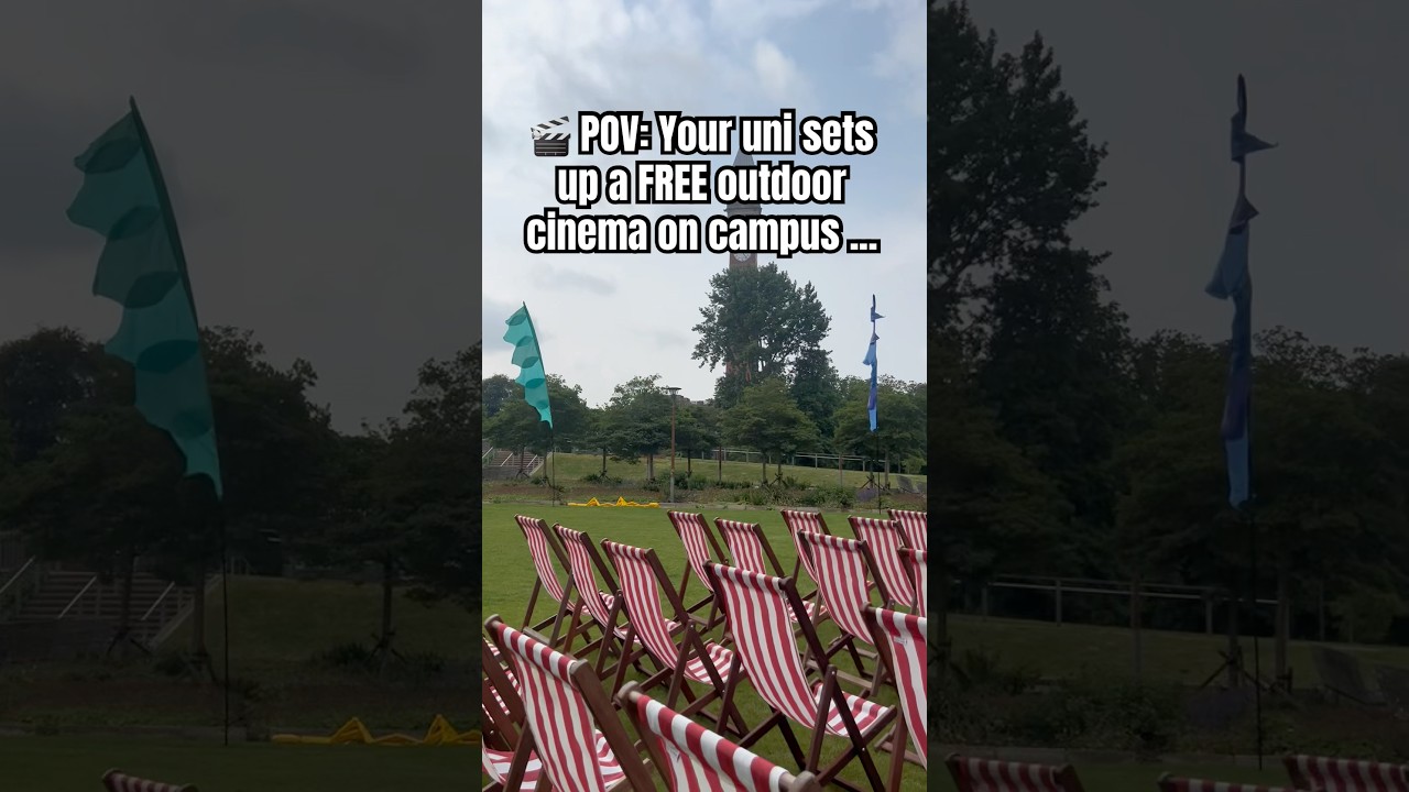 When your #uni sets up an outdoor cinema on campus