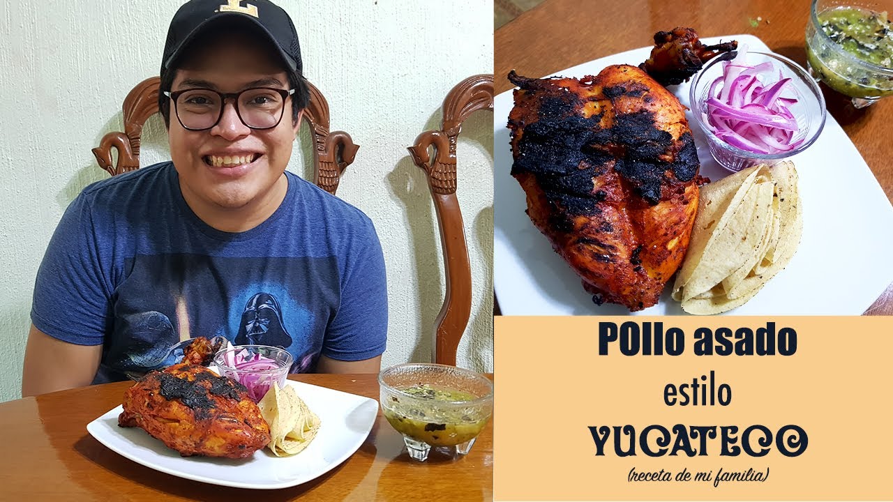 Pollo asado estilo Yucateco, receta familiar, paso a paso, Recado rojo + encurtido + chile habanero