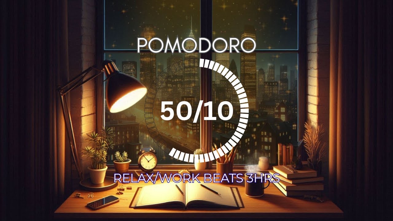Deep Focus 50/10 Pomodoro 🎧 Relaxing Lofi for Study & Work