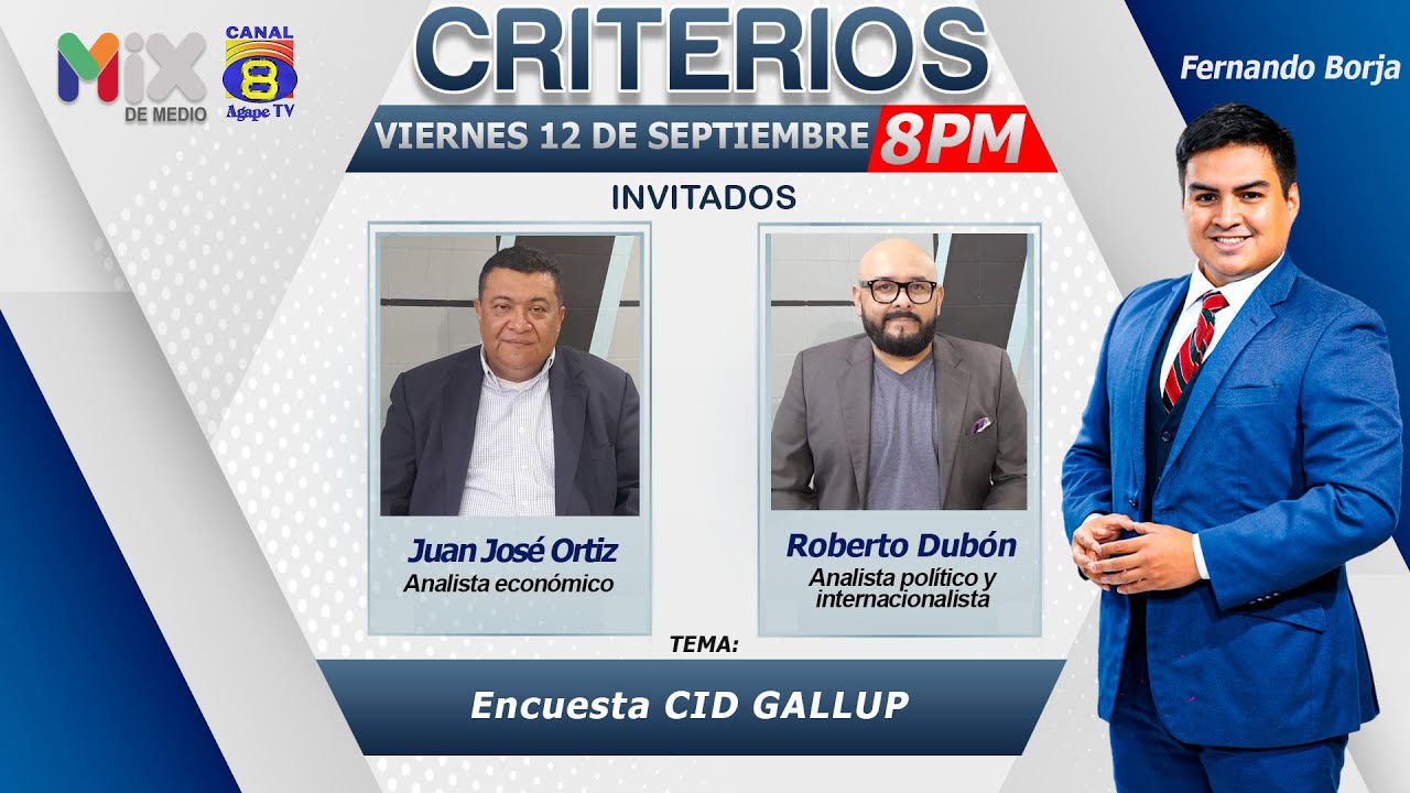 Juan José Ortiz y Roberto Dubón.Tema: Encuesta CID GALLUP.