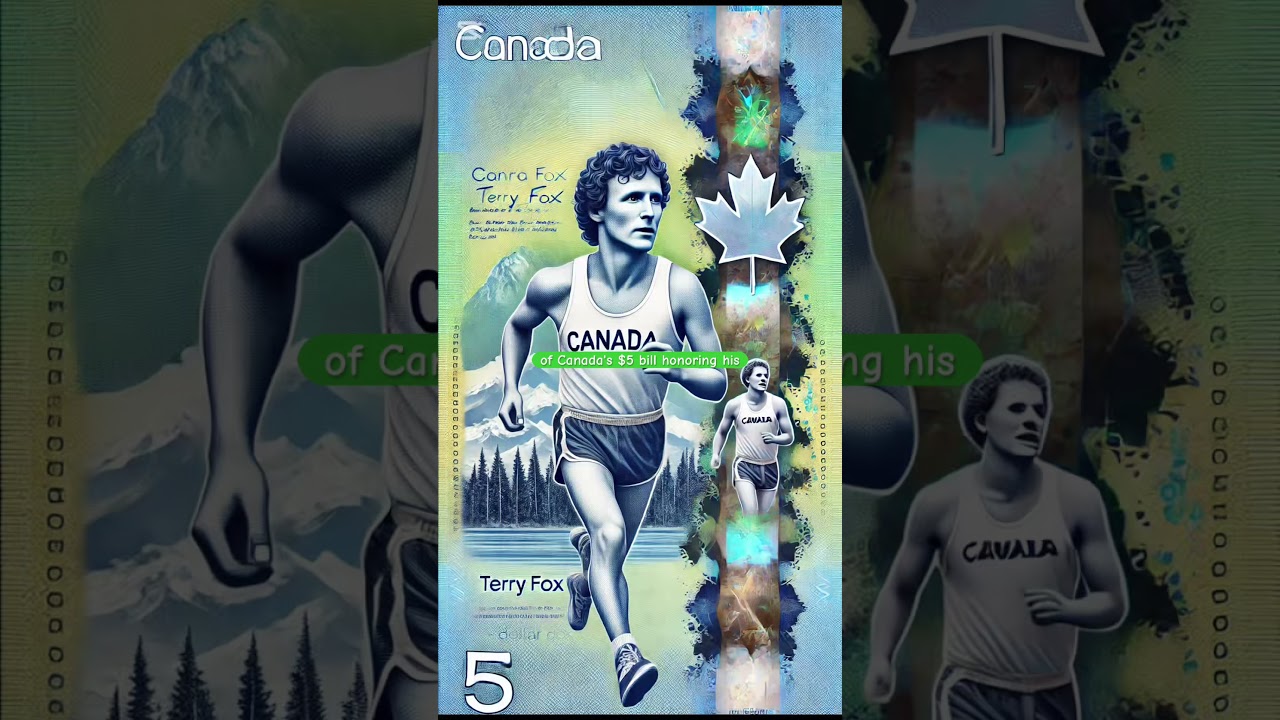 Terry Fox, 5 dollar bill Canada, True hero 
