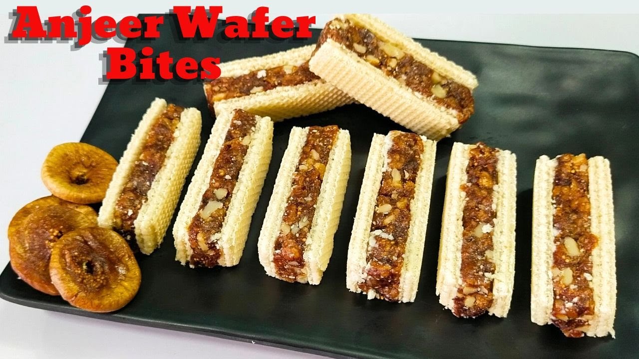 Anjeer Wafer Bites | No Cook Dry Fruit Snacks | Sugar Free Dates & Figs Bites| Indian Diwali Mithai