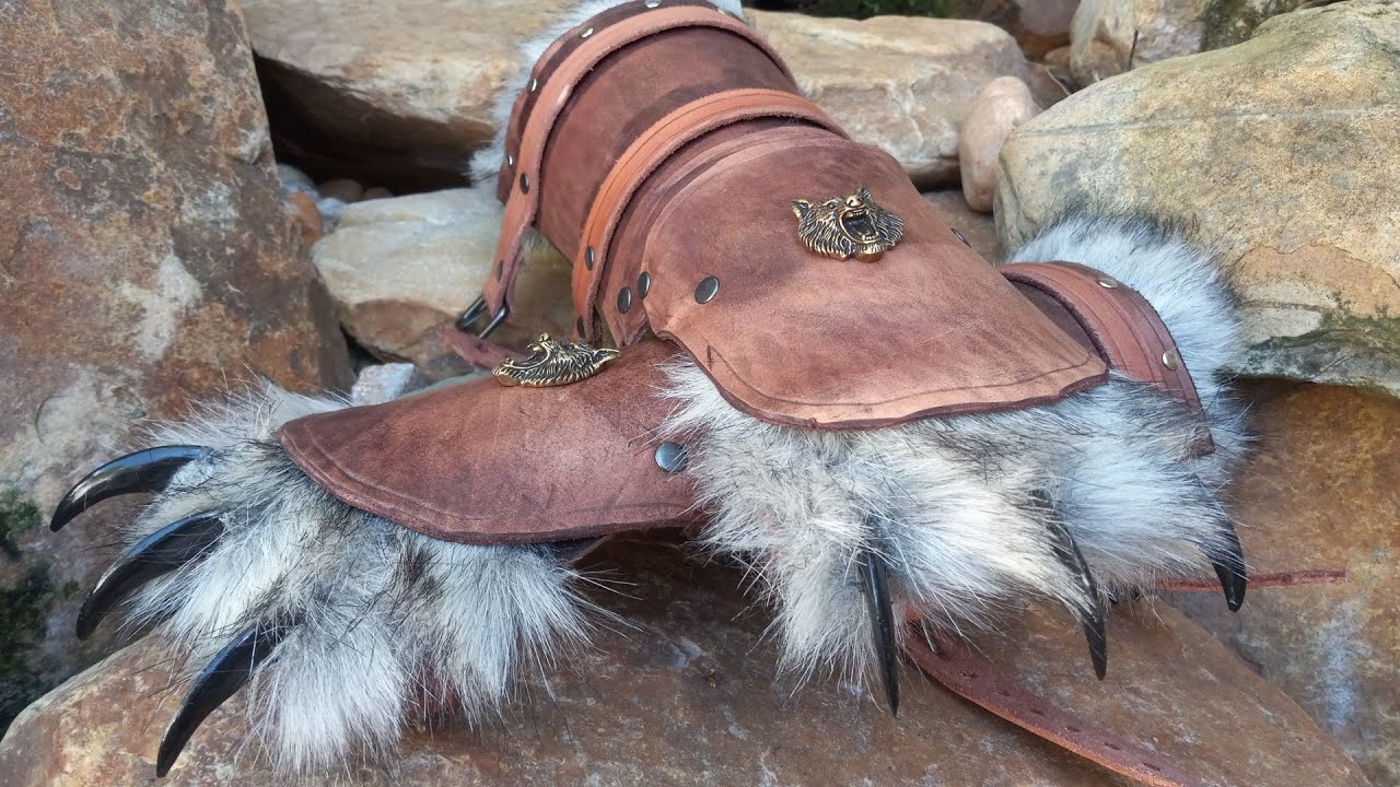 Making Leather Wolf Gauntlets