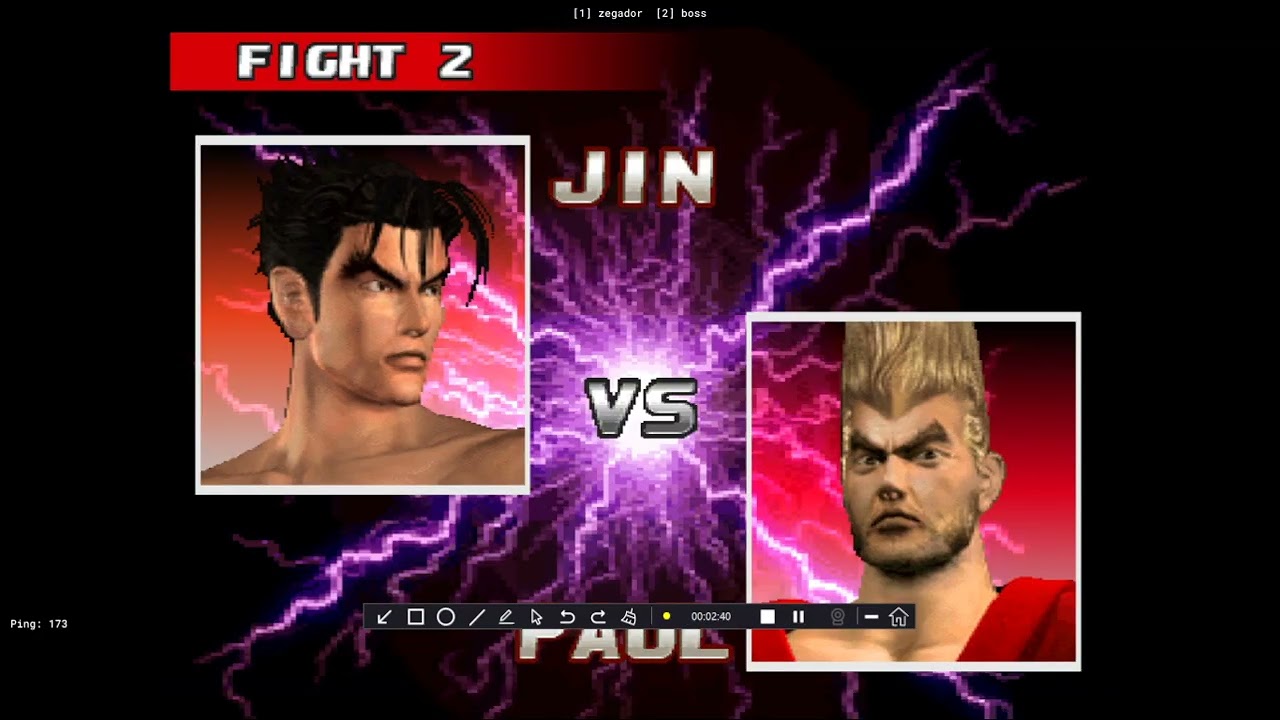 ||Tekken 3 online|| zegador vs boss||