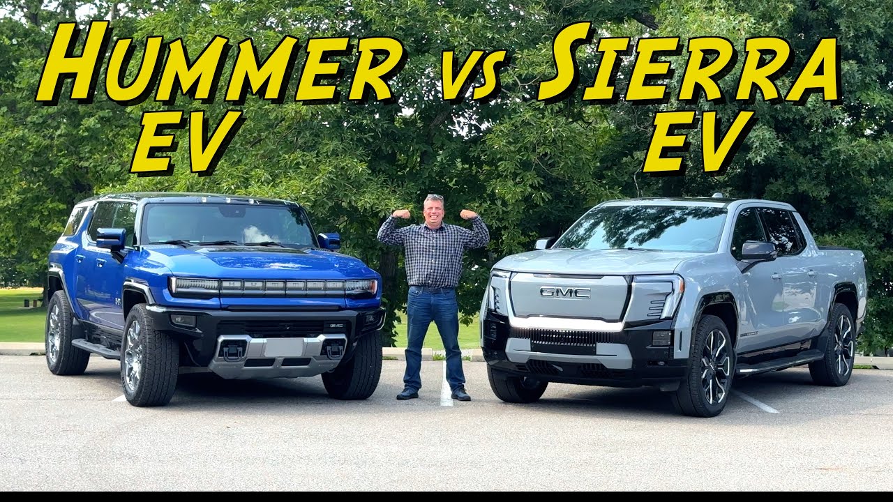 У обоих есть шильдик GMC, но новый Sierra EV СОВСЕМ НЕ ПОХОЖ НА Hummer EV!