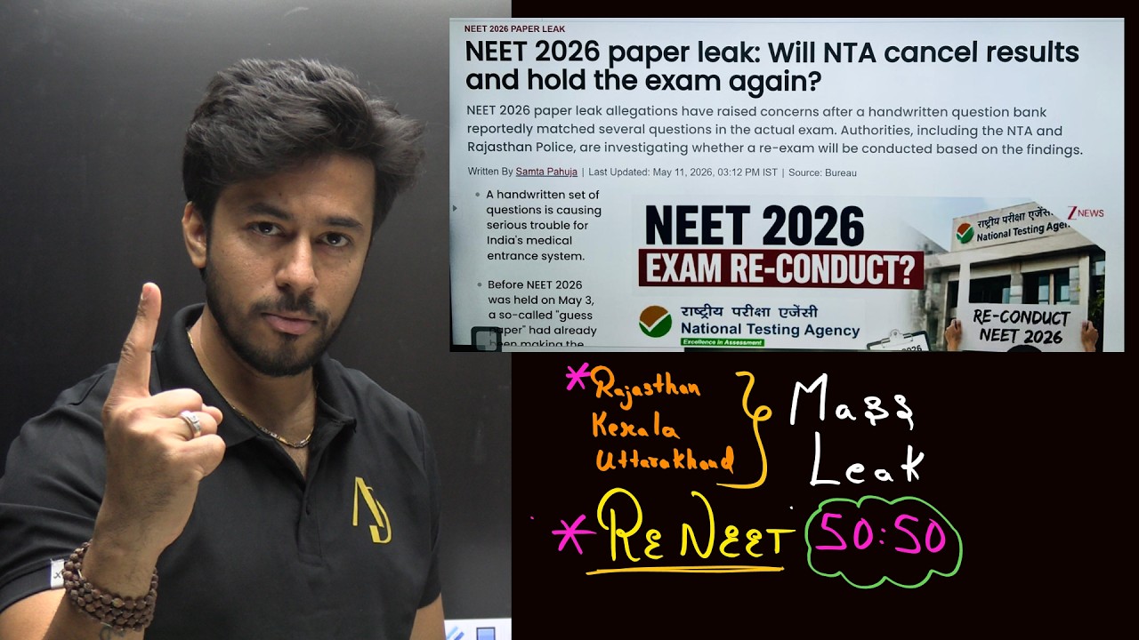 NEET 2026: Paper Leak Confirmed | RE-NEET Possible ? NTA Confirms Leak !?| Kshitiz Sir #neet2026