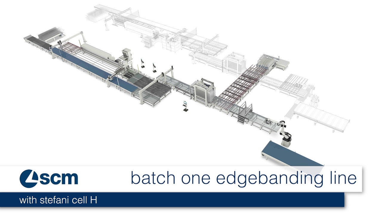 scm stefani cell h in a batch one edgebanding line