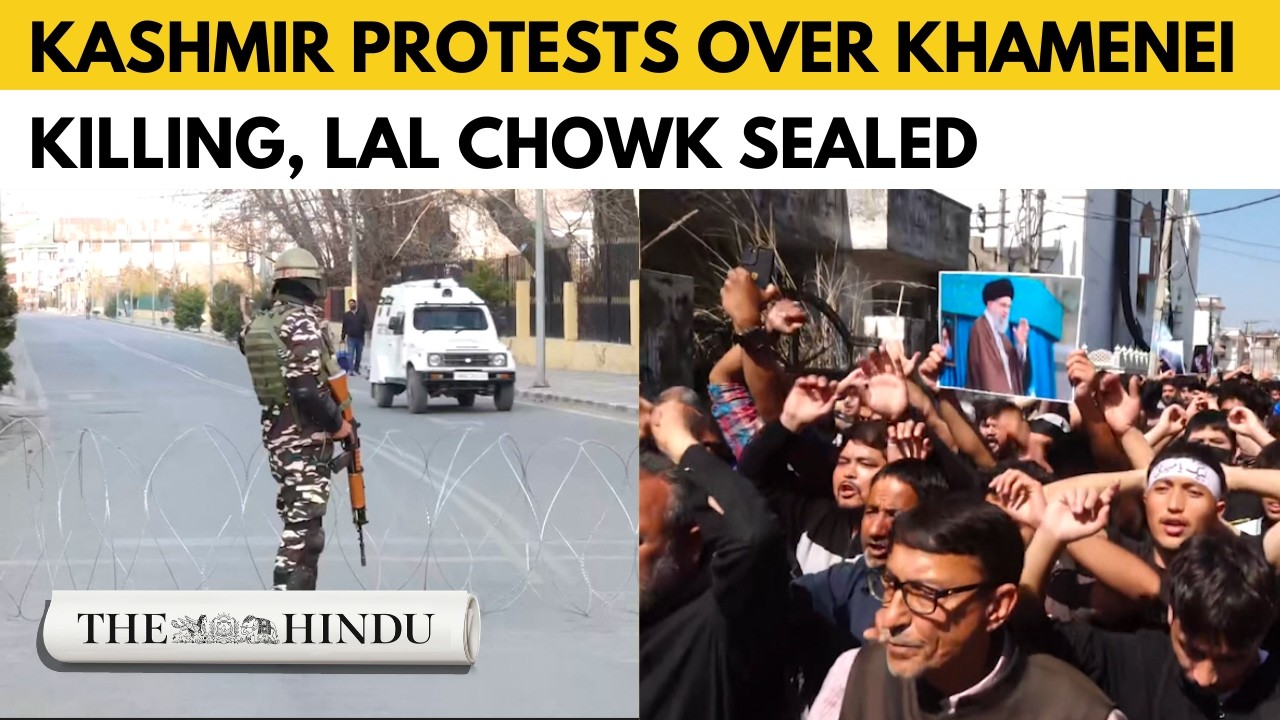 Srinagar’s Lal Chowk barricaded as protests erupt over killing of Khamenei