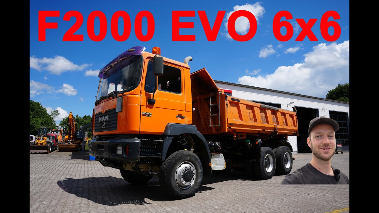 GRUBENFUND! MAN F2000 Evolution 6x6 Oldtimer Kipper