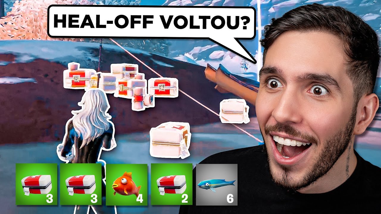 Ele ganhou usando 23 medkits, 56 tilápias e 42 bandagens 😂