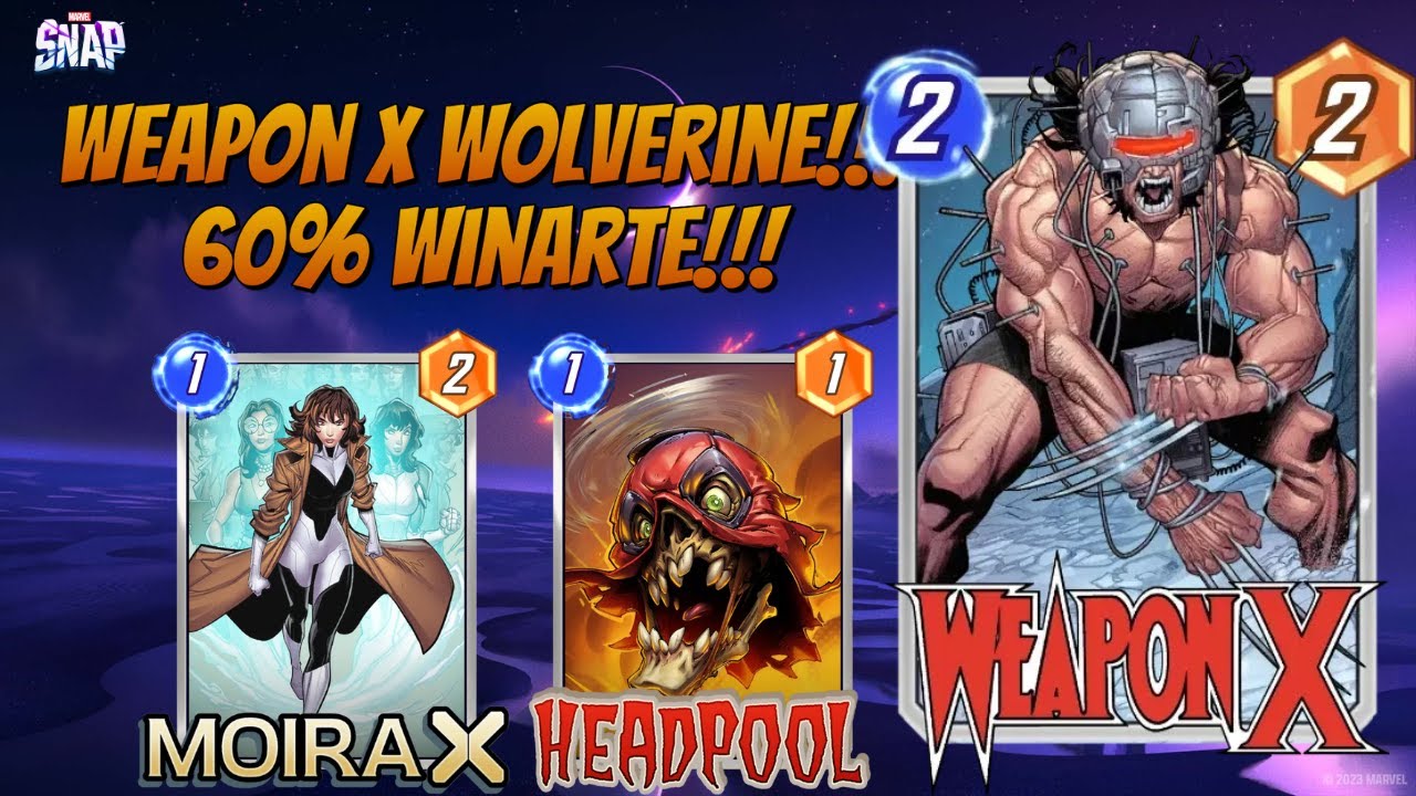 Weapon X Wolverine Is STRONG! 60% Winrate Deck + Season Pass Giveaway | Marvel SNAP