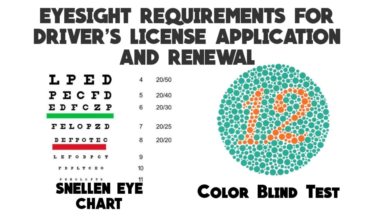 EYESIGHT REQUIREMENTS FOR DRIVER'S LICENSE APPLICATION AND RENEWAL | JHUNADRIANLEE