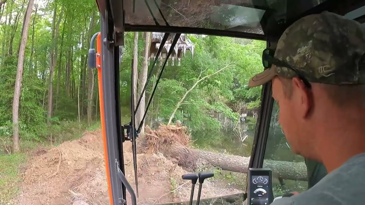 Clearing The Dam On The Old Farm Pond