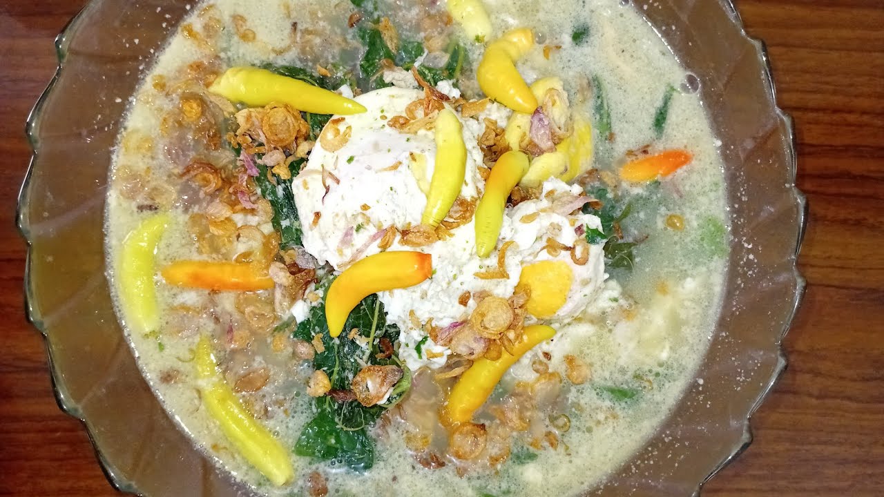 Coba Ya!! Telur + Daun Singkong Masak Putih Tetap Hijau  Bikin Selera Makan Tambah Sedap Banget